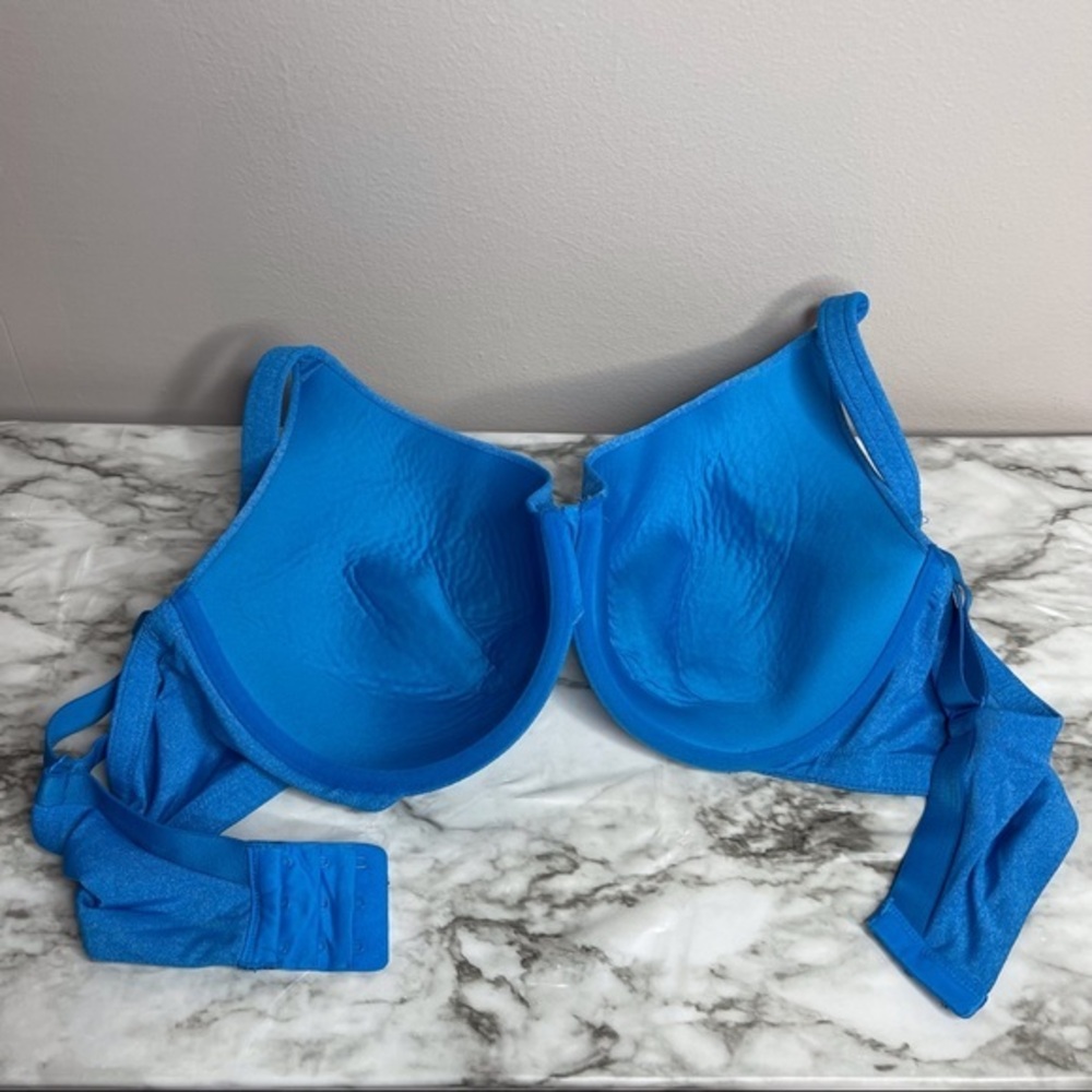 Ambrielle 40D Blue Underwire Bra | Full Coverage Support | Large Bust Fit